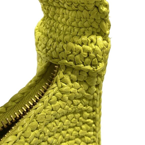 Auth miumiu - Yellow Green Straw Handbag - Picture 9 of 15